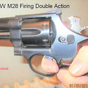 Firing Double Action.  Best with standard trigger. Target trigger is to wide.