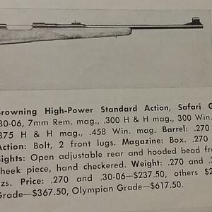 Browning High Power Rifles on Sako Actions