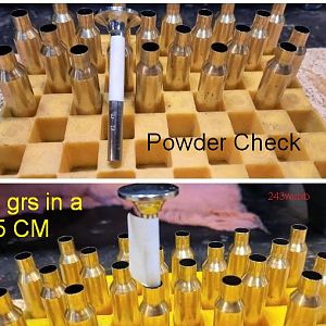Powder Check  for Reduced Loads/Light Charges. Example-  26 grs in 6.5 Creedmoor.