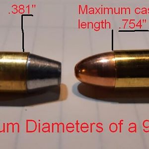 9MM Luger - Maximum Diameters of loaded Rounds (SAAMI Standard)
