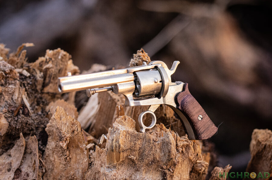 2mm pinfire gun Revolver Lefaucheux scale