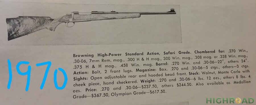 Browning High Power Rifles on Sako Actions
