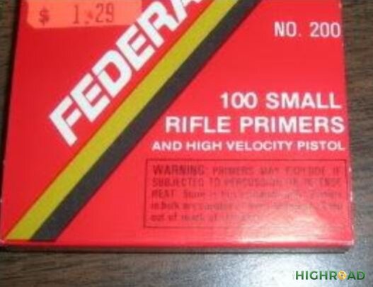 Old Primers, not for 223 or high pressure rifles.